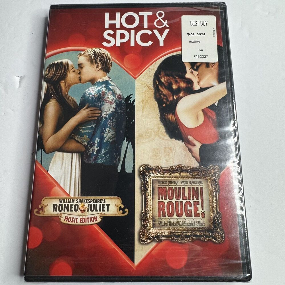 Romeo & Juliet / Moulin Rouge (DVD, 2013) Baz Luhrmann movies films‎ music NEW